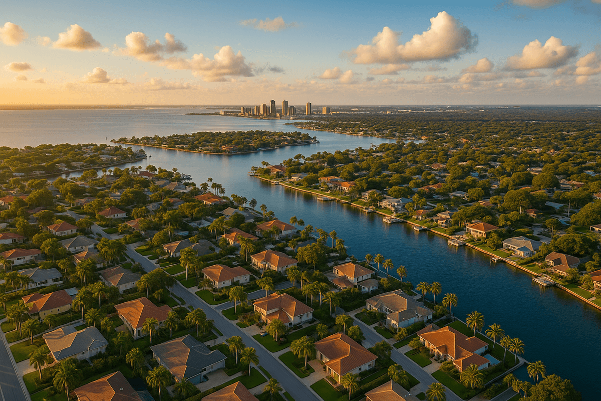Aerial view of Tampa Bay service areas