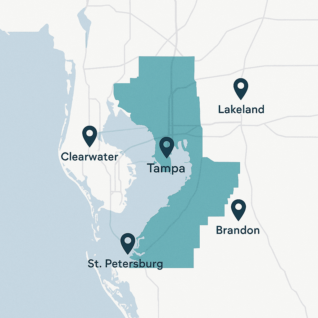 Tampa Bay Service Area Map